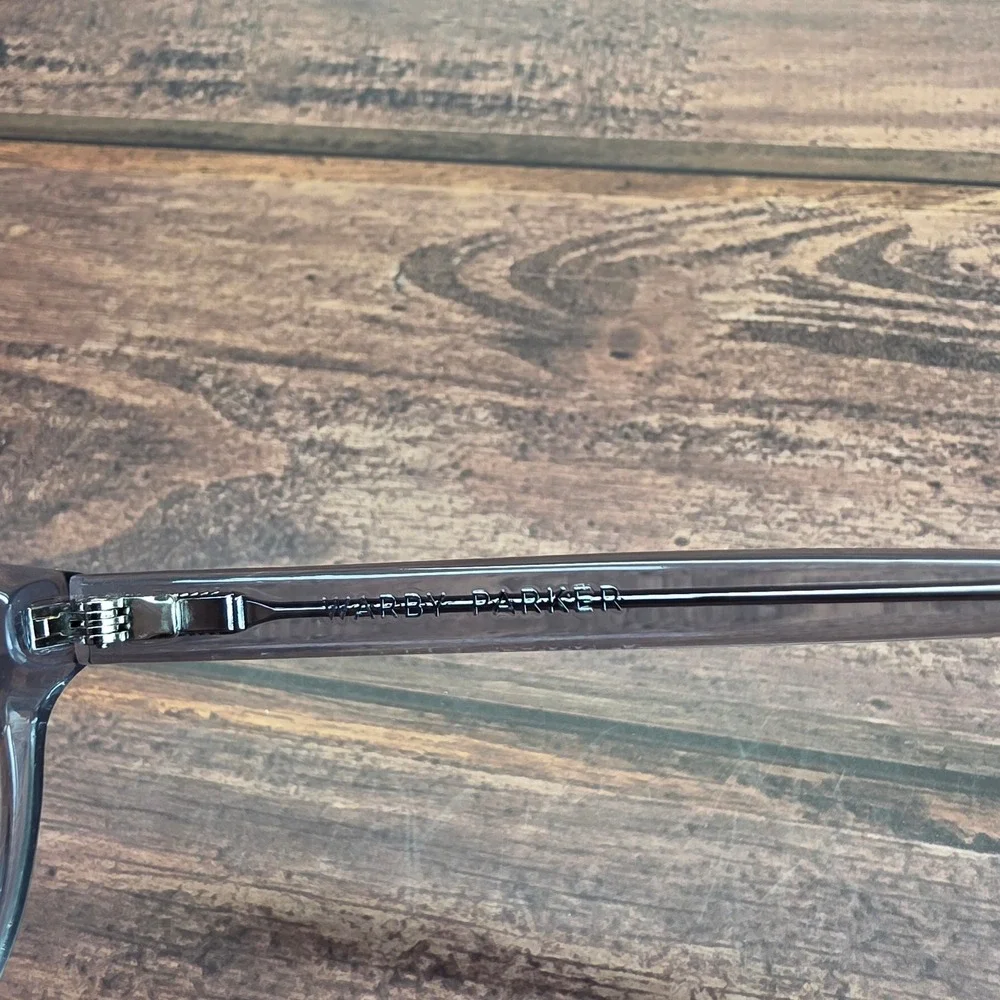 Warby Parker Percey M 371 Eyeglasses Translucent Grey Round Frames 48-20-140